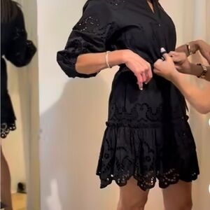 Gorgeous eyelet Black Cotton Skirt